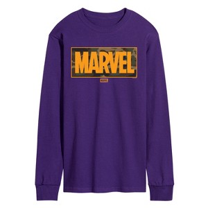 Men's - Marvel - Camo Logo Long Sleeve Graphic T-Shirt - 1 of 2