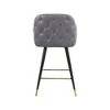 Meridian Furniture,Barbosa Grey Vegan Leather Counter/Bar Stool, Set of 2 - 4 of 4