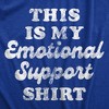 Mens This Is My Emotional Support Shirt Tee Funny Sarcastic Joke T Shirt For Guys - Crazy Dog Men's T Shirt - 2 of 4