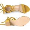 Allegra K Women's Back to College Open Toe Lace Up Chunky High Heels Strappy Sandals - 4 of 4