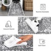 Washable Area Rug Large - Non Slip Stain Resistant Ultra Thin Foldable Distressed Vintage Floral Carpet for Living Room Nursery Home - 2 of 4