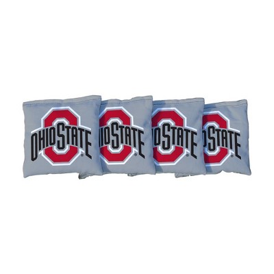 NCAA Ohio State Buckeyes Corn-Filled Cornhole Bags Gray - 4pk