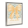 Stupell Industries Shine Bright Yellow Bow Floating Frame Canvas Art - 2 of 4