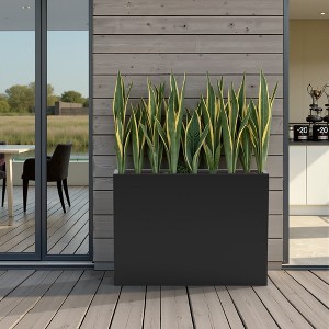 Dovelina Modern Metal Rectangular Planter– Elevate Your Space, Indoors & Outdoors - 1 of 4