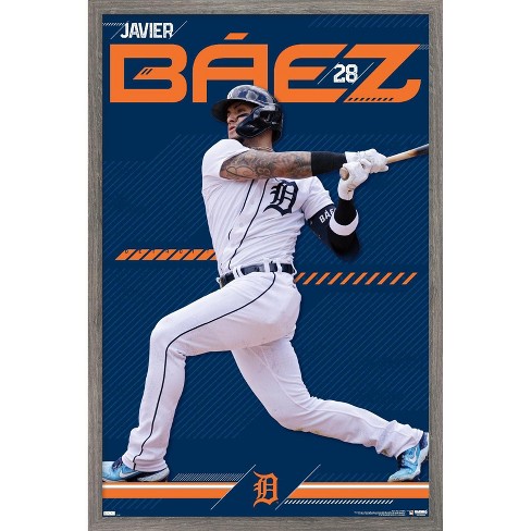 Trends International Mlb Detroit Tigers - Javier Báez 23 Framed Wall Poster  Prints Barnwood Framed Version 22.375 X 34 : Target