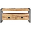 vidaXL Coffee Table 39.4"x21.7"x17.7" Rough Mango Wood - 2 of 4
