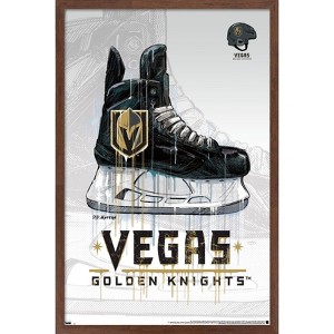 Trends International NHL Vegas Golden Knights - Drip Skate 20 Framed Wall Poster Prints - 1 of 4