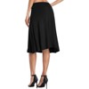 Women's Casual Pleated Midi Skirt Ruffle Hem Flowy A Line High Waist Elastic Waistband Midi Skirt - 2 of 3