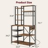 Bakers Rack with Power Outlets - 7-Tier Microwave Stand, 2 Wire Basket, 35.4 Inch Industrial Coffee Bar Station, Kitchen Large Bakers Rack with - 2 of 4