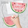 Big Dot of Happiness Sweet Watermelon - Shaped Fill-In Invitations - Fruit Party Invitation Cards with Envelopes - Set of 12 - 2 of 4