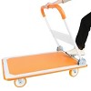 SEVOBAL Dollies Heavy-Duty Folding Platform Cart, 660 lb Capacity Push Dolly with Silent Wheels for Warehouse, Moving, Orange, 36.22"*24.41"*5.91" - 2 of 4