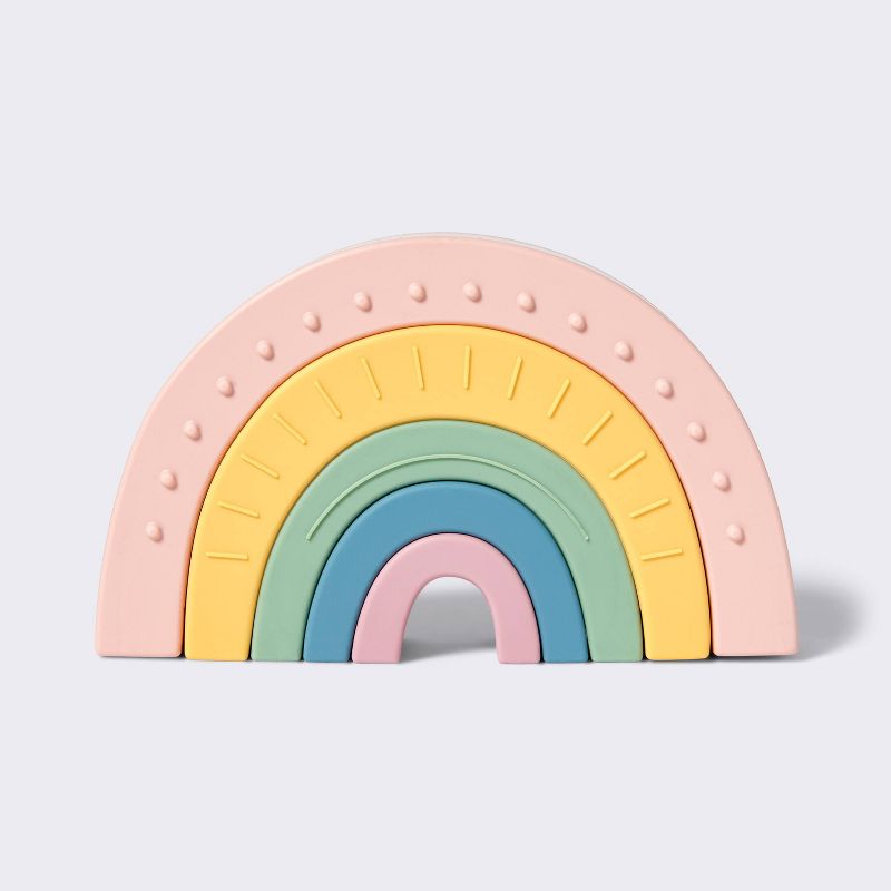 Silicone Toy - Rainbow Stacker - Cloud Island&#8482;, 1 of 8