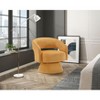 Okak Luxury 360 Degree Accent Swivel Chair with Comfy Corduroy Plush Upholstery Solid Wood Stylish Armchair for Living Room Office Lounge - 2 of 4
