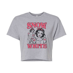 Women's - Disney - Snow White Sketch Cropped Graphic T-Shirt - 1 of 4