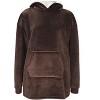 Memoi Women's Plush Lined Soft Velour Hooded Lounge Top - 4 of 4