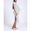 Women's Rib Knit Short Sleeve Raglan Midi Dress | Motherhood Maternity - 3 of 4