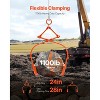 VEVOR 24in Stone Lifting Tongs, 2-Claw Rock Tongs,Heavy Duty Steel Log Tongs,1100LBS Lifting Capacity,Swivel Log Grapple,Serrated Claw Design,Orange - 3 of 4