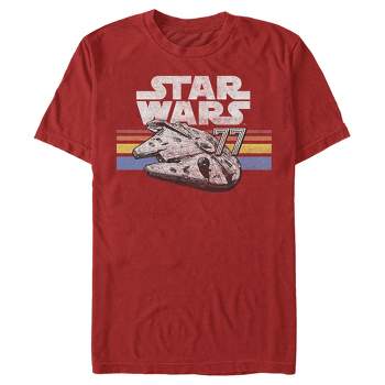 Men's Star Wars Millennium Falcon 77' Vintage Stripes T-Shirt