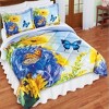 Collections Etc Butterfly Floral 3-Piece Quilted Comforter Set - 2 of 4