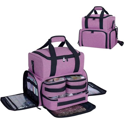 Paaaawaters Large Cosmetic Bag with 4 Removable Case and 2 Removable Dividers Double Layer Travel Storage Organizer