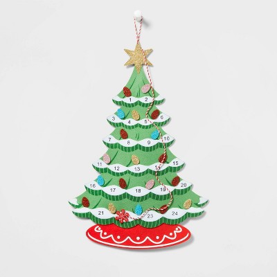 Felt Christmas Tree Hanging Advent Calendar - Wondershop™