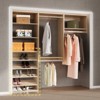 Modular Storage Angled Shelves, Wood Closet Organizer Adjustable, Stacking, Shoe Shelf Unit with 4 Shelves - 2 of 4