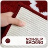 Bathroom Rugs 30x20, Soft Microfiber Bath Mat, Non - Slip Shaggy Carpet, Machine Washable, Burgundy - 4 of 4