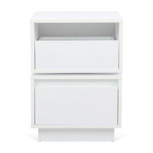 NicBex Modern Rotatable Nightstand Bedside Table with 2 Drawers for Bedroom and Living Room - 1 of 4