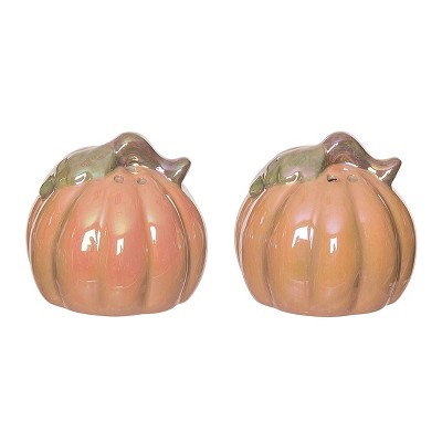 Ceramic Turquoise Pumpkins Salt & Pepper Shaker - Set of 2