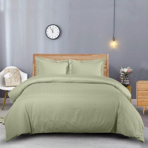 Egyptian Linens Duvet Cover Set Stripe 600 Thread Count - 1 of 4