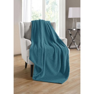 Kate Aurora Ultra Soft And Plush Tufted Hypoallergenic Fleece Throw Blanket Cover - 1 of 3