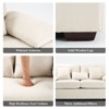 COLAMY 73" Loveseat Sofa Couches with 3 Pillows for Living Room, Bedroom-Beige - 4 of 4