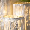 Sullivans Winter Scene Glass Pillar Candle Holder Set of 3, 10"H, 8"H & 6"H Silver - 2 of 4