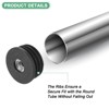 Unique Bargains Metal Furniture Legs Plastic Insert for Round Tubes with M8 Thread Black - 2 of 4