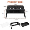 NAYSAYE Grill Racks Portable Foldable BBQ Grill with High Heat Resistance for Outdoor Cooking, Black, 17.7"*17"*11" - 3 of 4