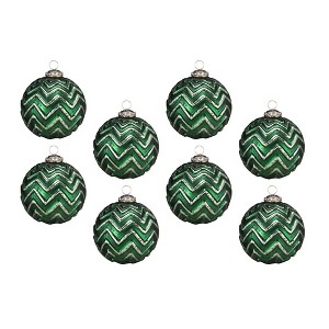 Whisen D3.9" Christmas Ball Ornaments, Glass Decorative Hanging Ball Christmas Tree Ornaments, Set of 6 - 1 of 4