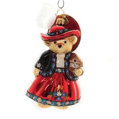 Christopher Radko 5.25" Tea Time For Muffy Ornament Vanderbear German  -  Tree Ornaments