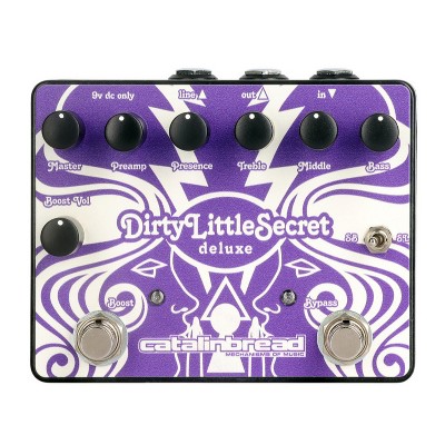 Catalinbread Dirty Little Secret Deluxe Overdrive Purple Pedal with Boost Control
