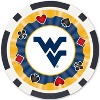 MasterPieces Casino Style 100 Piece Poker Chip Set - NCAA WVU Mountaineers - 3 of 4