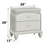 NicBex Nightstand with Drawers,Side Table with Wood Tapered Legs and Finish,Modern Bedside Table for Bedroom,Living Room - 3 of 4