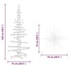 vidaXL Wooden Christmas Tree with Stand Brown 59.1" Solid pine wood - 4 of 4