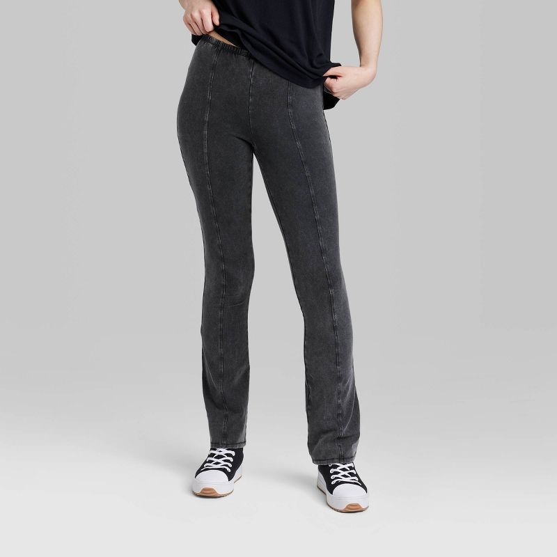 Women's High-Rise Washed Flare Seamed Leggings - Wild Fable™, 3 of 5