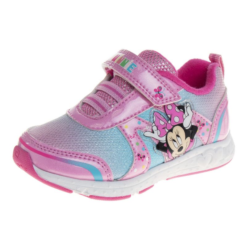 Disney Minnie Mouse Girls' Light Up Sneakers. (Toddler/Little Kids), 1 of 6