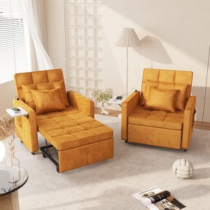 3-in-1 Sofa Bed with Wing Table, USB Ports, and Adjustable Backrest - 1 of 4