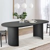 7-Piece Dining Table Set for 6,Wood Dining Table with 6 Upholstered  Linen Dining Chairs(4 Armless +2 Arm Chiar) for Kitchen-Maison Boucle - 3 of 4