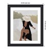 Kate and Laurel Framed Art Elegant Woman in Hat by July Art Prints, 23x27, Oliver Black Narrow - 2 of 4