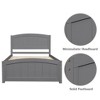 NicBex Twin Size Wood Platform Bed Frame with Headboard and Footboard,Under Bed Storage,Easy Assembly,White/Espresso/Gray - 3 of 4