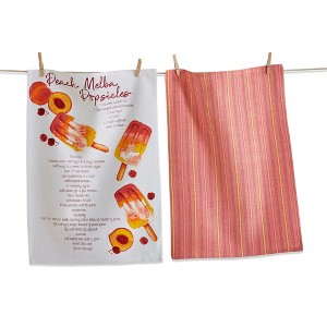 tagltd Peach Melba Dishtowel Set Of 2 - 1 of 2
