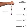 Woodstock Wind Chimes Signature Collection  Mini Stone Chime  10" Purple Silver Wind Chime MSCU - 4 of 4