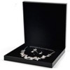 Black Jewelry Set Gift Box, Storage Case for Rings, Earrings, and Necklaces, Presentation Organizer - 4 of 4